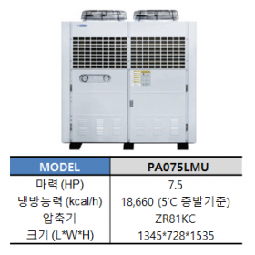 PA075 (7.5HP) ZR 스크롤 (R22)
